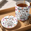 Custom 3D Inflated Effect Printed Mug And Coaster Set - Personalized Mother's Day Birthday Gifts For Mom, Grandma - Proud Mama Bear