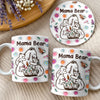 Custom 3D Inflated Effect Printed Mug And Coaster Set - Personalized Mother's Day Birthday Gifts For Mom, Grandma - Proud Mama Bear
