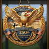 Custom Wood Sign - Personalized America 250th Anniversary Gifts For Mom, Dad, Brother, Sister, Kids - United In Strength And Hope