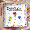 Custom Full-Print Jewelry Dish - Personalized Mother's Day Birthday Gifts For Mom, Grandma - Flowers, Love And Grandkids