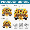 Custom Sunflower Wood Sign - Personalized Mother's Day Birthday Gifts For Mom, Grandma - Grandkids Make Every Trip Golden