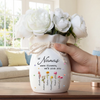 Custom Flower Vase With Ribbon - Personalized Mother's Day Birthday Gifts For Mom, Grandma - You Make Life Beautiful