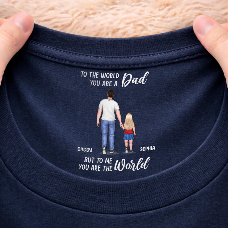 Custom Inside Neck Print T-Shirt - Personalized Father's Day Birthday Gifts For Dad, Grandpa - Forever Your Kid