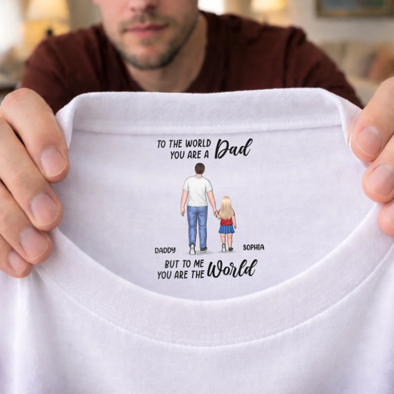 Custom Inside Neck Print T-Shirt - Personalized Father's Day Birthday Gifts For Dad, Grandpa - Forever Your Kid