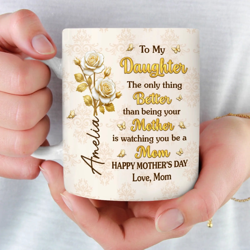 Custom Mug - Personalized Mother's Day Birthday Gifts For Mom, Daughter - A Story Written In Love