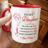 Custom Accent Mug - Personalized Mother's Day Birthday Gifts For Mom, Daughter - The Love Between Us Lives On