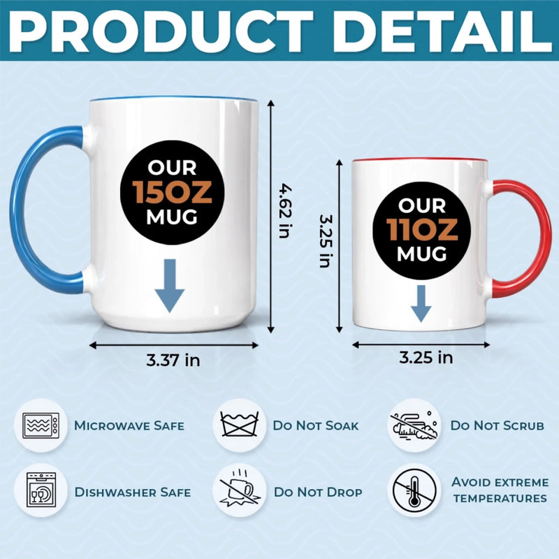 Custom Accent Mug - Personalized Mother's Day Birthday Gifts For Mom, Daughter - The Love Between Us Lives On