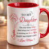 Custom Accent Mug - Personalized Mother's Day Birthday Gifts For Mom, Daughter - The Love Between Us Lives On