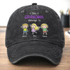 Custom Vintage Washed Denim Baseball Cap - Personalized Mother's Day Gifts For Mom, Grandma - Official Grandma Club