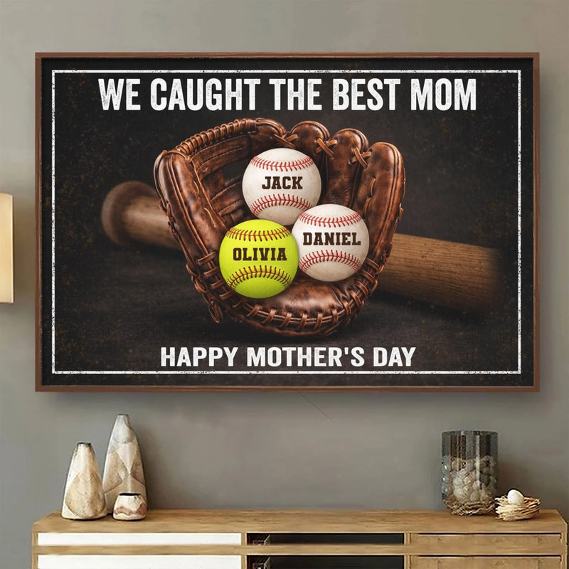Custom Horizontal Poster - Personalized Mother's Day Gifts For Mom, Grandma - Caught With Love