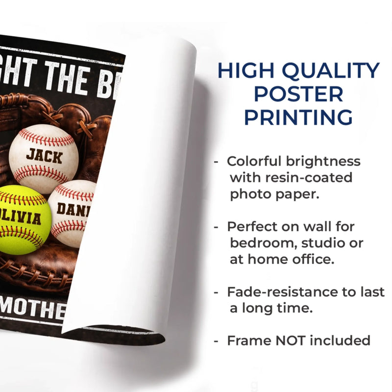Custom Horizontal Poster - Personalized Mother's Day Gifts For Mom, Grandma - Caught With Love
