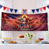 Custom Polyester Outdoor Banner - Personalized America 250th Anniversary Gifts For Mom, Dad, Brother, Sister, Kids - Courage Lights The Way