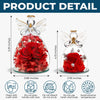 Custom Angel Glass Dome With Preserved Flowers - Personalized Mother's Day Birthday Gifts For Mom, Grandma - Love That Grows With Time