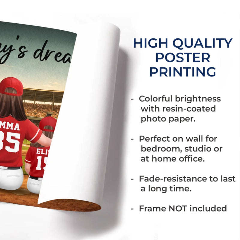 Custom Horizontal Poster - Personalized Mother's Day Gifts For Mom, Grandma - Built By Mom’s All Stars