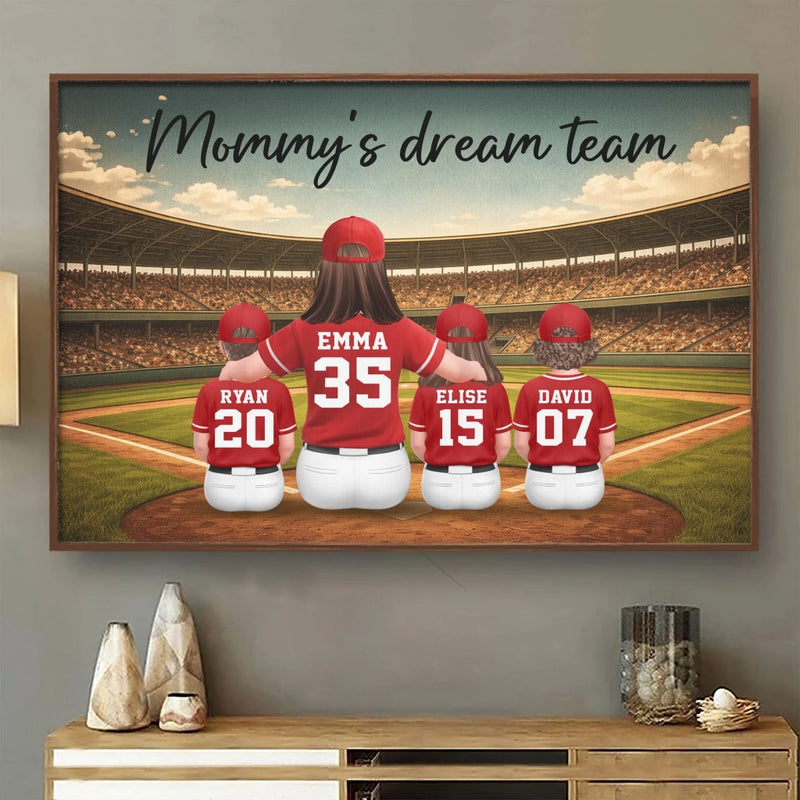 Custom Horizontal Poster - Personalized Mother's Day Gifts For Mom, Grandma - Built By Mom’s All Stars