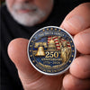Custom Commemorative Keepsake Coin - Personalized America 250th Anniversary Gifts For Mom, Dad, Brother, Sister, Kids - Liberty Runs In Our Blood