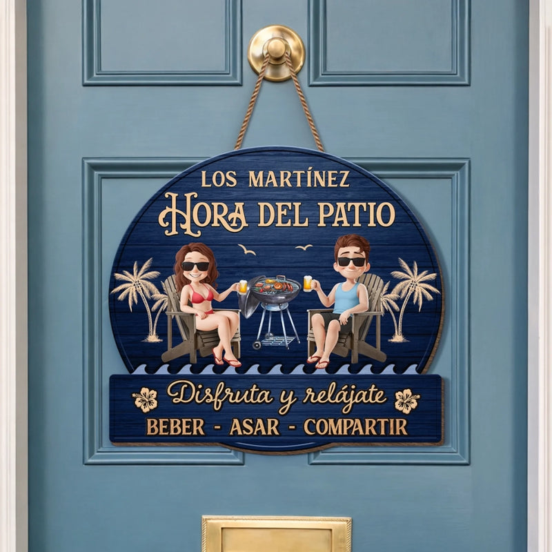 Letrero De Madera Personalizado – Regalo De Aniversario De Boda Personalizado Para Esposo Y Esposa, Para Él Y Para Ella – Juntos Es Nuestro Lugar Favorito