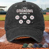 Custom Vintage Washed Denim Baseball Cap - Personalized Mother's Day Gifts For Mom, Grandma - Forever Connected By Love