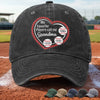 Custom Vintage Washed Denim Baseball Cap - Personalized Mother's Day Gifts For Mom, Grandma - Gentle But Strong