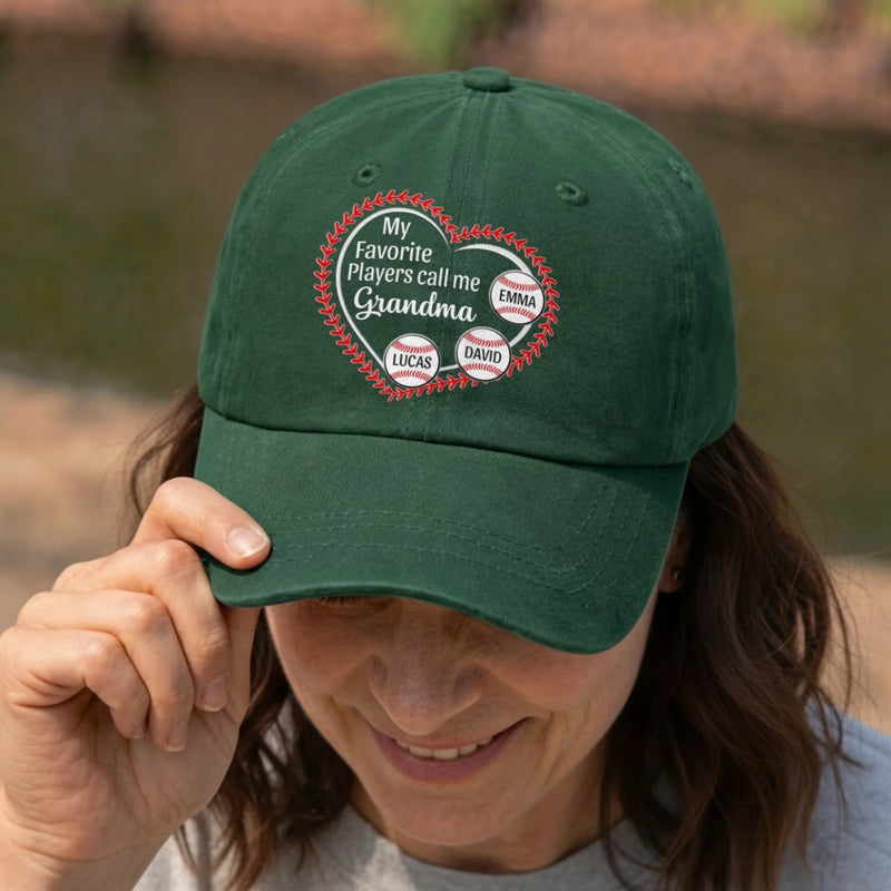 Custom Vintage Washed Denim Baseball Cap - Personalized Mother's Day Gifts For Mom, Grandma - Gentle But Strong