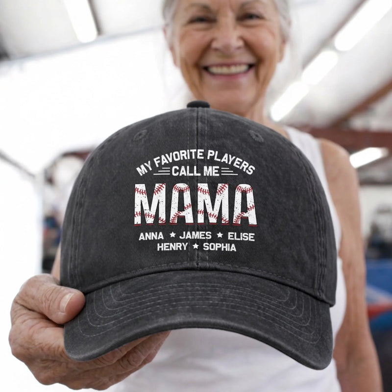 Custom Vintage Washed Denim Baseball Cap - Personalized Mother's Day Gifts For Mom, Grandma - Rooted In Love