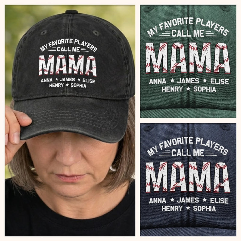 Custom Vintage Washed Denim Baseball Cap - Personalized Mother's Day Gifts For Mom, Grandma - Rooted In Love