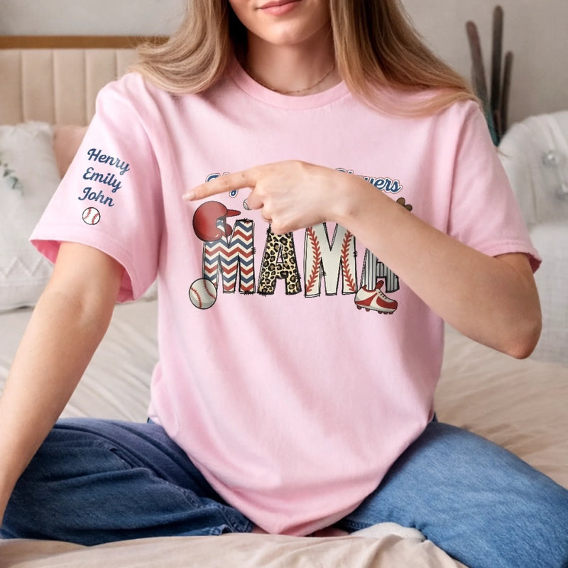 Custom Unisex T-Shirt With Design On Sleeve - Personalized Mother's Day Birthday Gifts For Mom, Grandma - My Greatest Title Is Mom