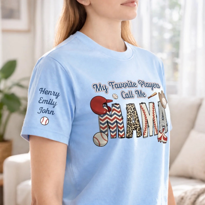 Custom Unisex T-Shirt With Design On Sleeve - Personalized Mother's Day Birthday Gifts For Mom, Grandma - My Greatest Title Is Mom