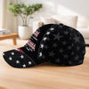 Custom Hat, All Over Print Classic Cap - Personalized Mother's Day Birthday Gifts For Mom, Grandma - Family Love In Red, White And Blue