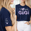 Custom Unisex T-Shirt With Design On Sleeve - Personalized Mother's Day Birthday Gifts For Mom, Grandma - Grandma Life, Best Life