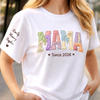 Custom Unisex T-Shirt With Design On Sleeve - Personalized Mother's Day Birthday Gifts For Mom, Grandma - Just Became Mom