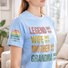 Custom Unisex T-Shirt With Design On Sleeve - Personalized Mother's Day Birthday Gifts For Mom, Grandma - Legend As A Grandma