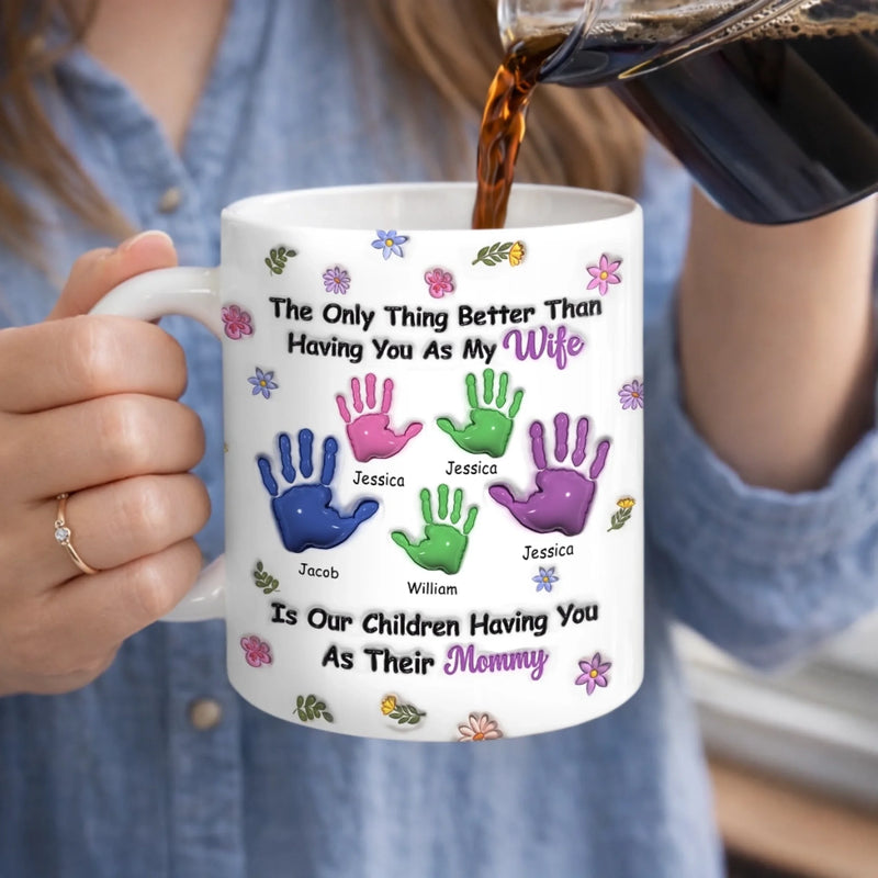 Custom 3D Inflated Effect Printed Mug - Personalized Mother's Day Anniversary Wedding Gifts For Husband And Wife, Him And Her - In You I Found Home