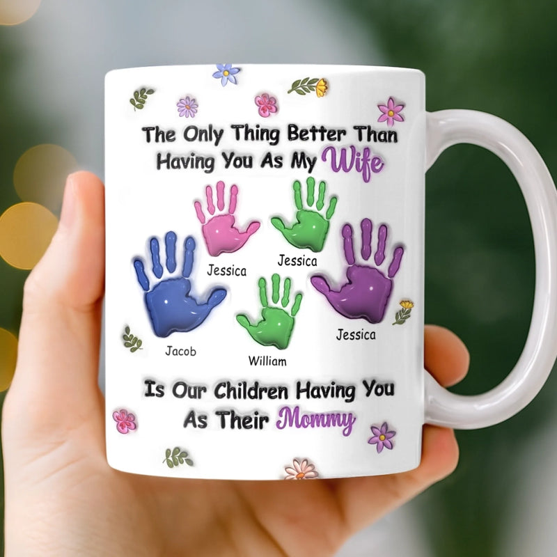 Custom 3D Inflated Effect Printed Mug - Personalized Mother's Day Anniversary Wedding Gifts For Husband And Wife, Him And Her - In You I Found Home