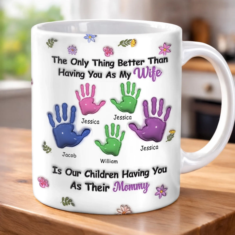 Custom 3D Inflated Effect Printed Mug - Personalized Mother's Day Anniversary Wedding Gifts For Husband And Wife, Him And Her - In You I Found Home