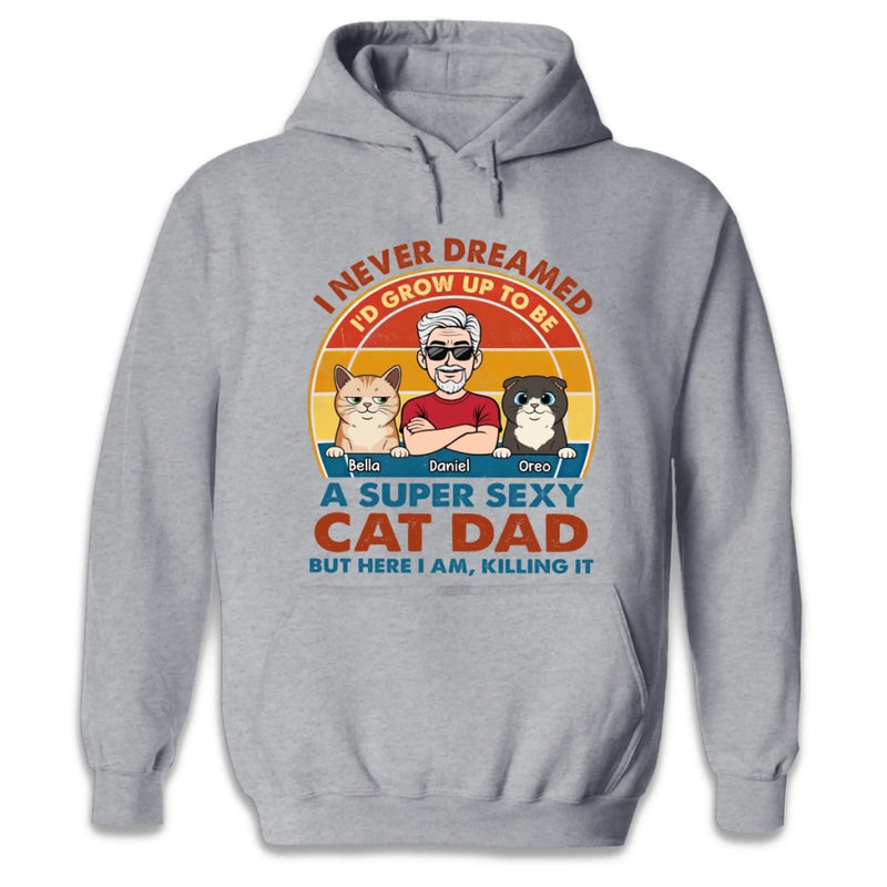 Custom Unisex T-shirt, Premium T-shirt, Hoodie - Personalized Father's Day Birthday Gifts For Cat Lovers, Cat Dad - Life Is Better With Pets