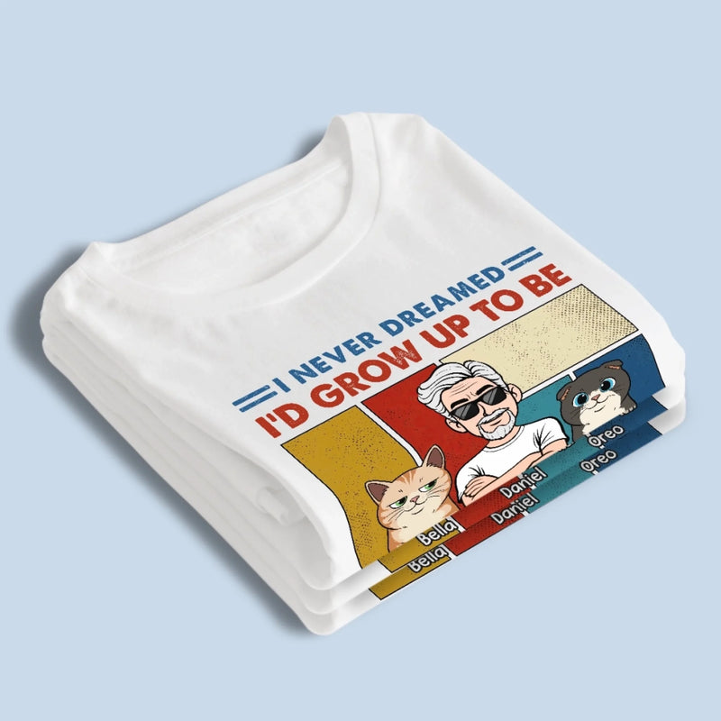 Custom Unisex T-shirt, Premium T-shirt, Hoodie - Personalized Father's Day Birthday Gifts For Cat Lovers, Cat Dad - Pets Make Every Day Happier