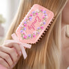 Custom Birth Month Flower Paddle Hair Brush - Personalized Thank You Graduation Birthday Gifts For Her, Friends, Sisters, Daughters, Mother, Bridesmaid - Feminine Charm In Full Bloom