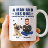Custom Mug - Personalized Father's Day Birthday Gifts For Dog Lovers, Dog Dad - Love Comes With Paws