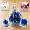 Custom Angel Glass Dome With Preserved Flowers - Personalized Mother's Day Birthday Gifts For Mom, Grandma - Mom Then, Grandma Now, Loved Forever