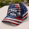 Custom Hat, All Over Print Classic Cap - Personalized Father's Day Birthday Gifts For Dad, Grandpa - From Dad To Papa