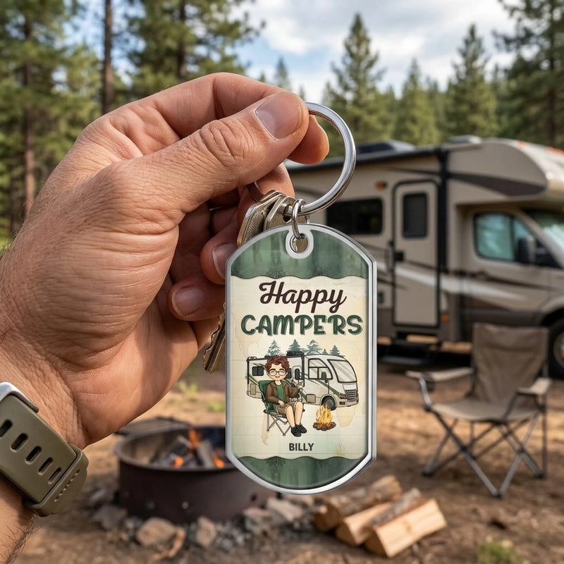 Custom Keychain - Personalized Anniversary Wedding Gifts For Husband And Wife, Him And Her, Campers - Keys To The Camper
