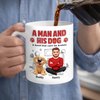 Custom 3D Inflated Effect Printed Mug - Personalized Father's Day Birthday Gifts For Dog Lovers, Dog Dad - Happiness Starts With Pets