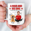 Custom 3D Inflated Effect Printed Mug - Personalized Father's Day Birthday Gifts For Dog Lovers, Dog Dad - Happiness Starts With Pets