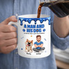 Custom 3D Inflated Effect Printed Mug - Personalized Father's Day Birthday Gifts For Dog Lovers, Dog Dad - Home Is Where Pets Are