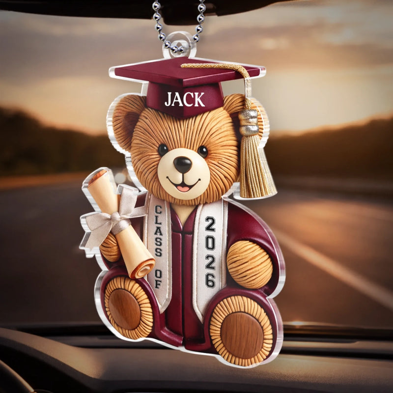 Custom Acrylic Car Ornament - Personalized Graduation Gifts For Him, Her - The Tassel Was Worth The Hassle