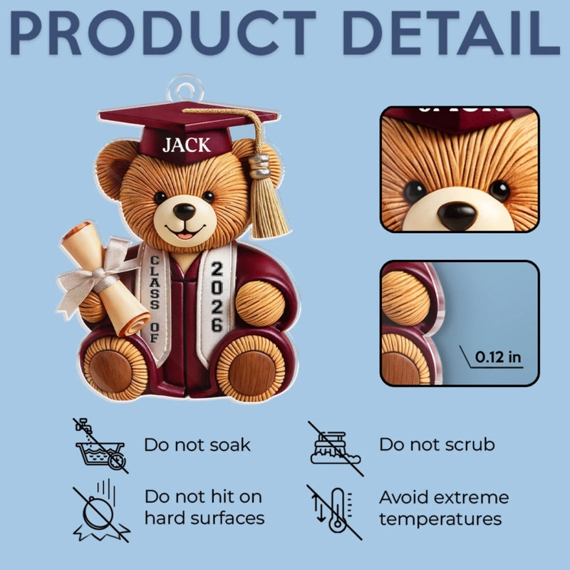 Custom Acrylic Car Ornament - Personalized Graduation Gifts For Him, Her - The Tassel Was Worth The Hassle