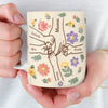 Custom Faux Embroidery Mug - Personalized Mother's Day Birthday Gifts For Mom, Grandma - All Hands Lead Back To Mama