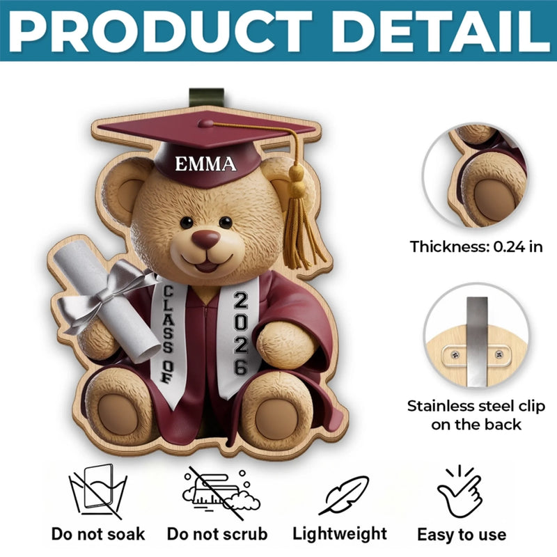 Custom Car Visor Clip - Personalized Graduation Gifts For Him, Her - Your Future Starts Now