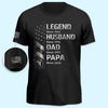 Custom Unisex T-Shirt With Design On Sleeve - Personalized Father's Day Birthday Gifts For Dad, Grandpa - Entering My Next Chapter